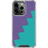 Purple Turquoise Zig Zag iPhone 14 Pro Clear Case