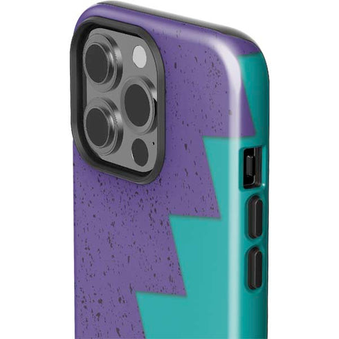 Purple Turquoise Zig Zag iPhone 15 Pro Impact Case
