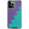 Purple Turquoise Zig Zag iPhone 14 Pro Max Clear Case