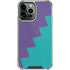 Purple Turquoise Zig Zag iPhone 14 Pro Max Clear Case