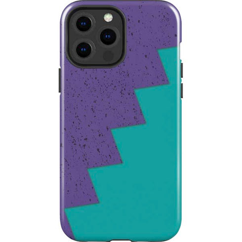 Purple Turquoise Zig Zag iPhone 15 Pro Max Impact Case