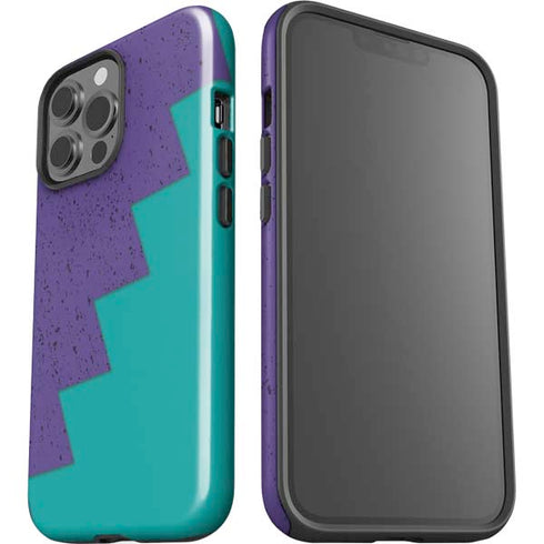 Purple Turquoise Zig Zag iPhone 15 Pro Max Impact Case