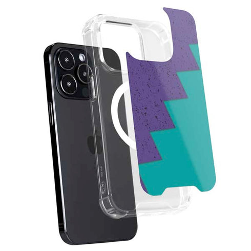 Purple Turquoise Zig Zag iPhone 14 Pro Max MagSafe Case