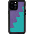 Purple Turquoise Zig Zag iPhone 14 Pro Max Waterproof Case