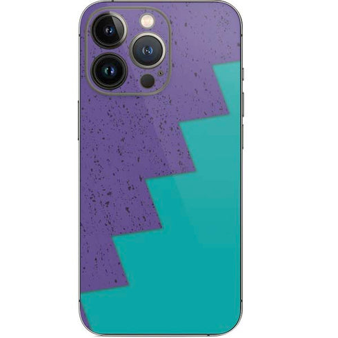 Purple Turquoise Zig Zag iPhone 14 Pro Skin