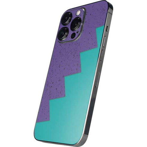 Purple Turquoise Zig Zag iPhone 14 Pro Skin