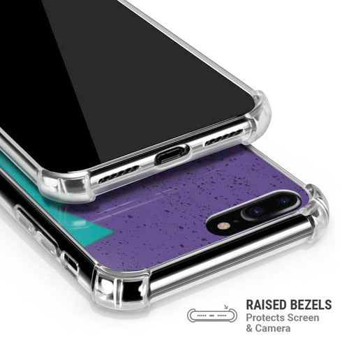 Purple Turquoise Zig Zag iPhone 7/8 Plus Clear Case