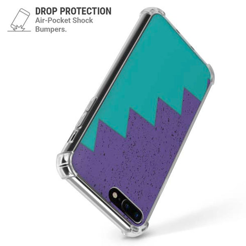 Purple Turquoise Zig Zag iPhone 7/8 Plus Clear Case