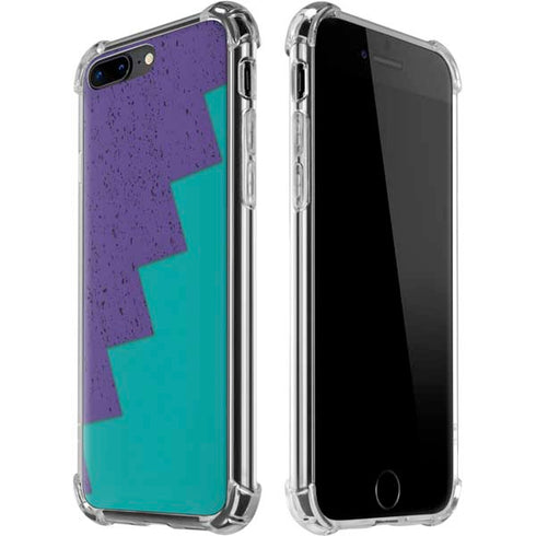 Purple Turquoise Zig Zag iPhone 7/8 Plus Clear Case
