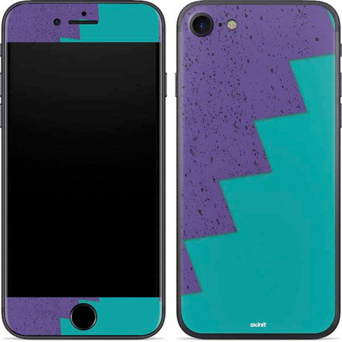 Purple Turquoise Zig Zag iPhone 8 Skin