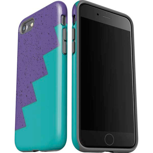 Purple Turquoise Zig Zag iPhone SE (2nd & 3rd Gen) Pro Case