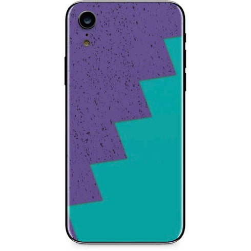 Purple Turquoise Zig Zag iPhone XR Skin