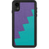 Purple Turquoise Zig Zag iPhone XR Waterproof Case