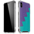 Purple Turquoise Zig Zag iPhone XS Max Clear Case