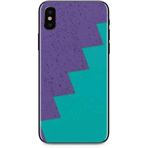 Purple Turquoise Zig Zag iPhone XS Max Skin