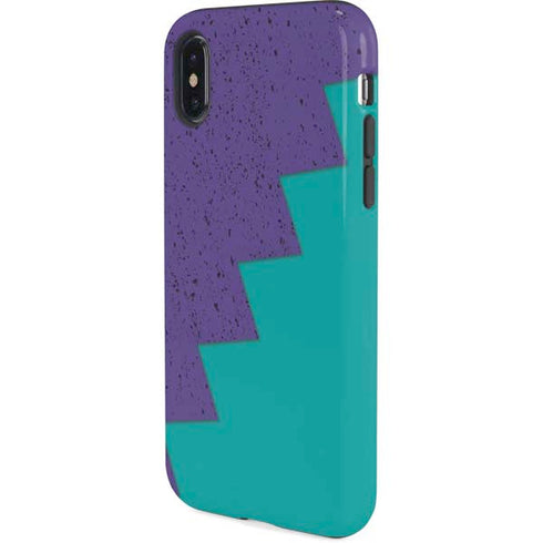 Purple Turquoise Zig Zag iPhone XS Pro Case