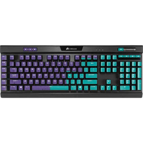 Purple Turquoise Zig Zag K95 RGB PLATINUM Mechanical Gaming Keyboard Skin