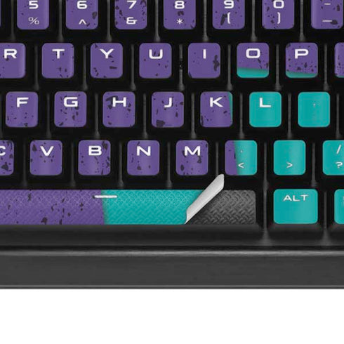 Purple Turquoise Zig Zag K95 RGB PLATINUM Mechanical Gaming Keyboard Skin