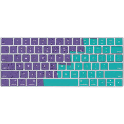 Purple Turquoise Zig Zag Magic Keyboard Skin