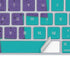 Purple Turquoise Zig Zag Magic Keyboard Skin