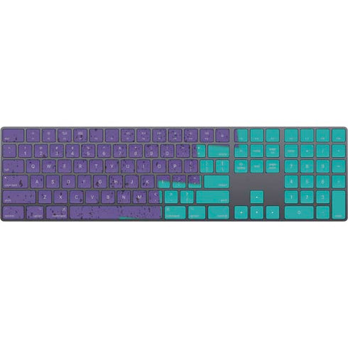 Purple Turquoise Zig Zag Magic Keyboard with Numeric Keypad Skin