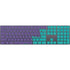 Purple Turquoise Zig Zag Magic Keyboard with Numeric Keypad Skin
