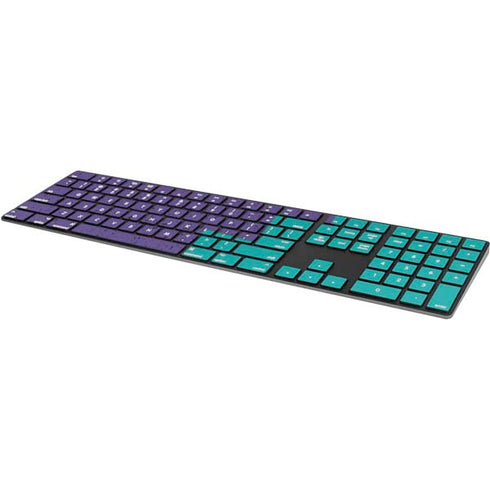 Purple Turquoise Zig Zag Magic Keyboard with Numeric Keypad Skin