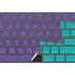 Purple Turquoise Zig Zag Magic Keyboard with Numeric Keypad Skin