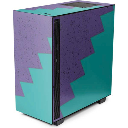 Purple Turquoise Zig Zag NZXT H510 Compact ATX Mid-Tower Case Skin