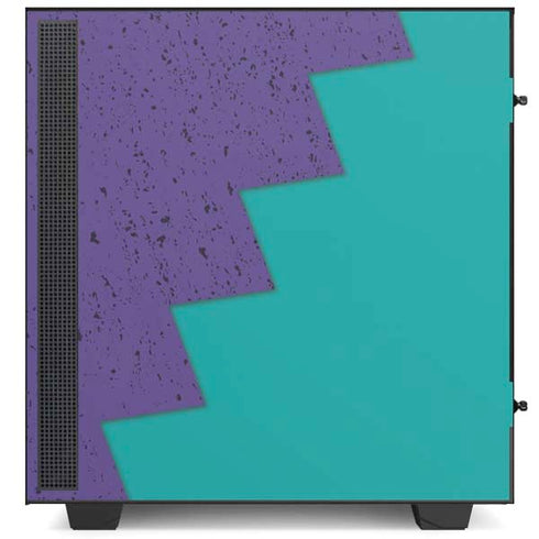 Purple Turquoise Zig Zag NZXT H510 Compact ATX Mid-Tower Case Skin