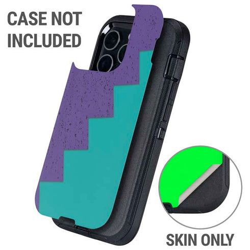 Purple Turquoise Zig Zag Otterbox Defender iPhone Skin