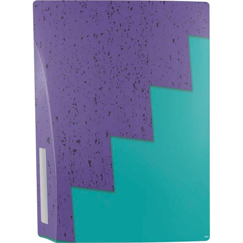 Purple Turquoise Zig Zag PS5 Console Skin