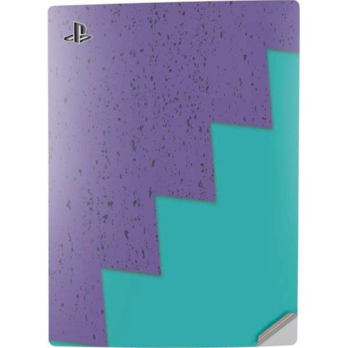 Purple Turquoise Zig Zag PS5 Digital Edition Console Skin