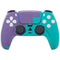 Purple Turquoise Zig Zag PS5 Controller Skin