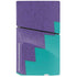 Purple Turquoise Zig Zag PS5 Slim Disk Console Skin