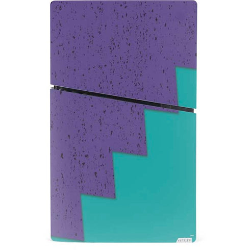 Purple Turquoise Zig Zag PS5 Slim Digital Edition Console Skin