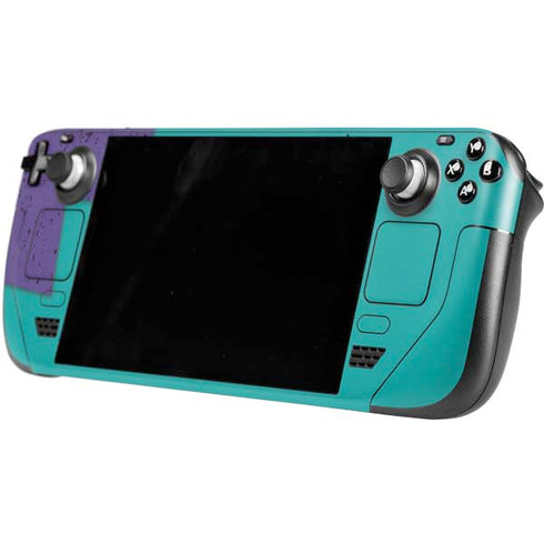 Purple Turquoise Zig Zag Steam Deck Handheld Gaming Computer Skin