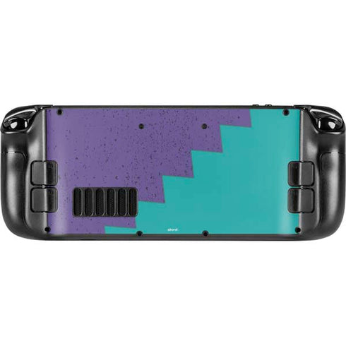 Purple Turquoise Zig Zag Steam Deck Handheld Gaming Computer Skin