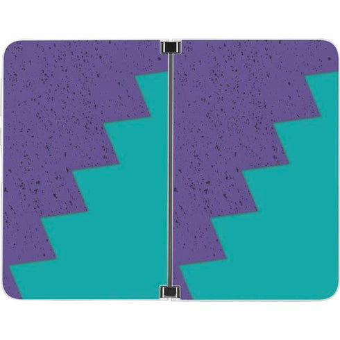 Purple Turquoise Zig Zag Surface Duo Skin