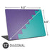 Purple Turquoise Zig Zag Universal Laptop 12in (9.8 x 6.8in) Skin
