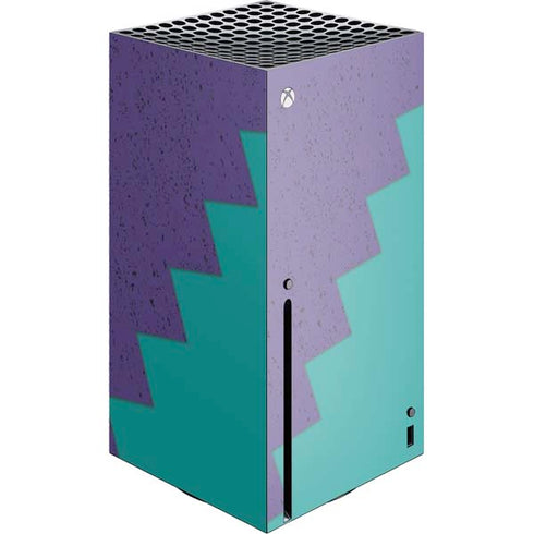 Purple Turquoise Zig Zag Xbox Series X Console Skin