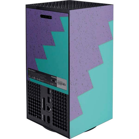 Purple Turquoise Zig Zag Xbox Series X Console Skin
