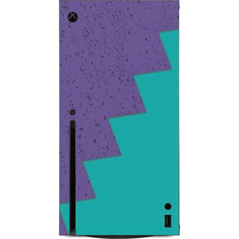 Purple Turquoise Zig Zag Xbox Series X Console Skin