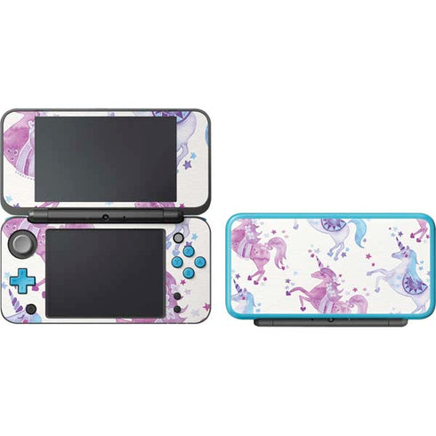 Cat Coq Purple Unicorns Nintendo 2DS XL (2017) Skin