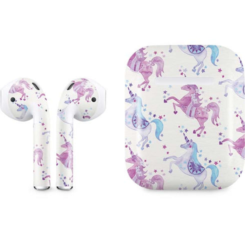 Cat Coq Purple Unicorns Apple AirPods Skin