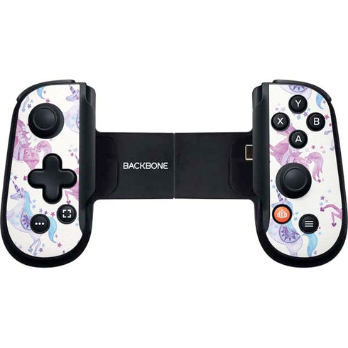 Purple Unicorns by Cat Coq Backbone One for iPhone Game Controller Skin