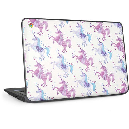Purple Unicorns by Cat Coq HP Chromebook Skin
