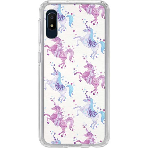 Cat Coq Purple Unicorns Galaxy A10e Clear Case