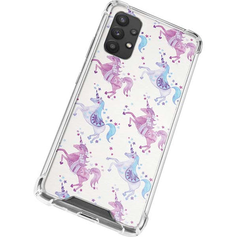 Cat Coq Purple Unicorns Galaxy A32 5G Clear Case