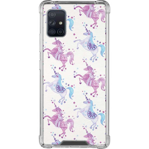 Cat Coq Purple Unicorns Galaxy A51 5G Clear Case
